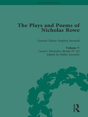 cover image of The Plays and Poems of Nicholas Rowe, Volume V